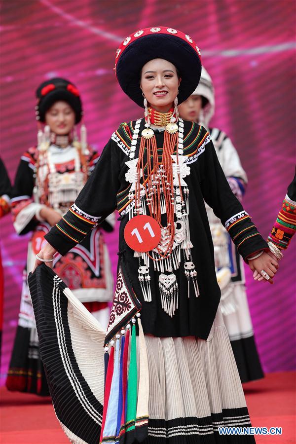 Beauty pageant of Yi ethnic group held in SW China's Sichuan